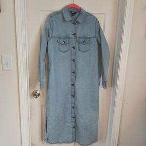 Joe Fresh Light Blue Long Sleeve Denim Dress